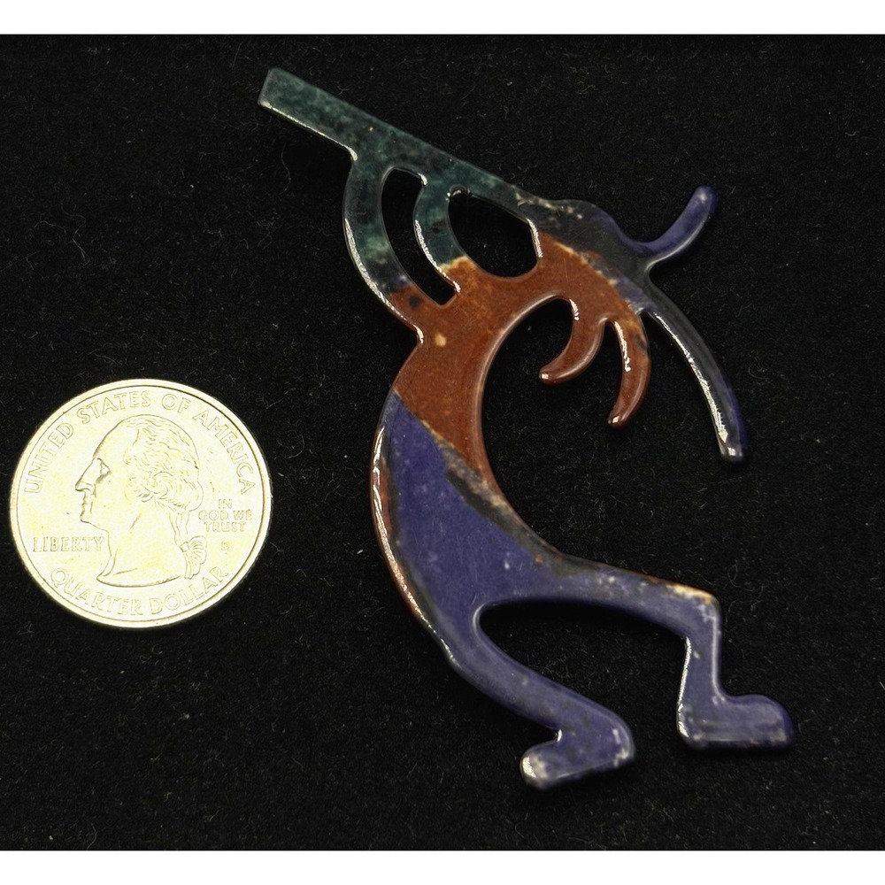 Vintage Kokopelli Enamel Pin Clown Dancer Southwestern Multicolor Fun